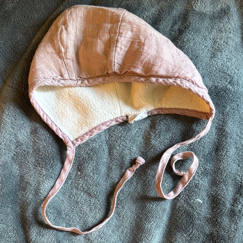 Cozy Pink Kids Bonnet